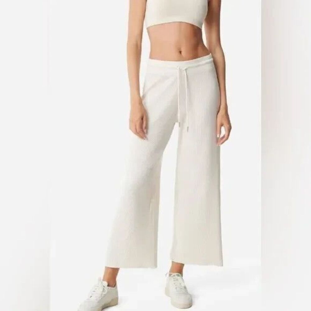 Mate the Label Women's Plus Organic Thermal Wide‎ Leg Pants Bone Sz 3X NWOT $138
